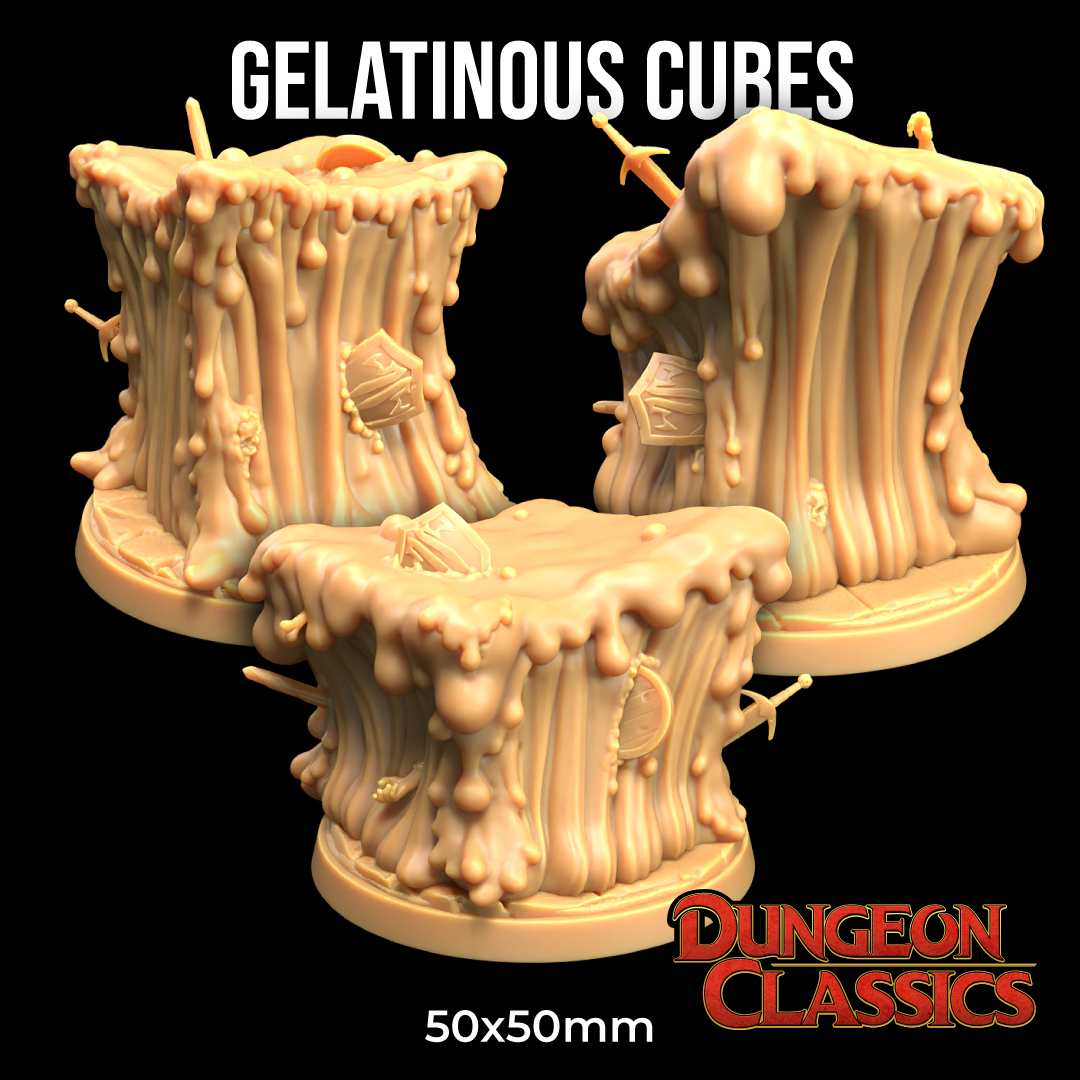 Gelatinous Cubes | PRESUPPORTED | Dungeon Classics